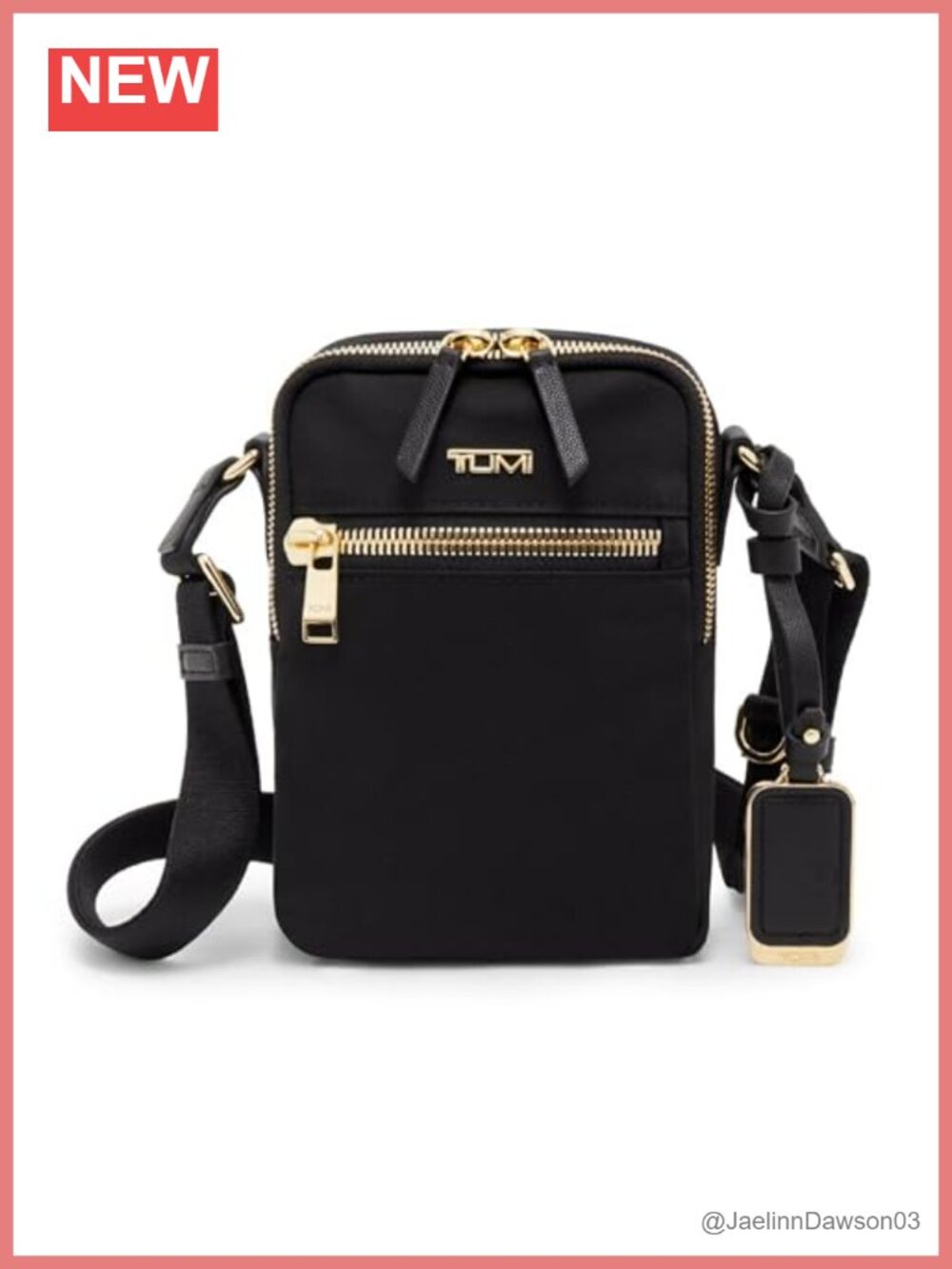 Compact Crossbody Bag with Adjustable Strap and Multiple Pockets, Durable Nylon